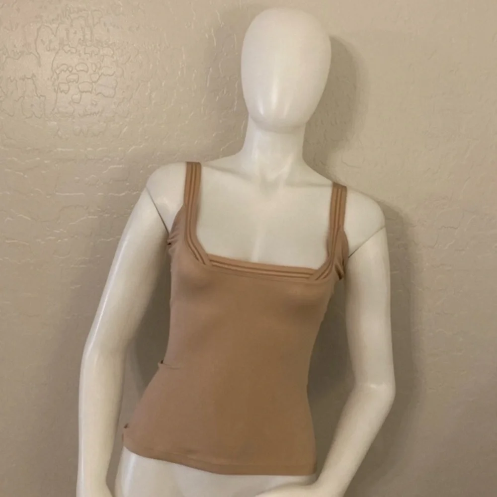 SPANX ASSETS Simplicity Tank Top Under Bust Shapewear Beige Size Large